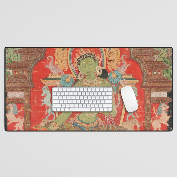 Green Tara 13th Century Tibetan Art Desk Mat Gallery Image 1