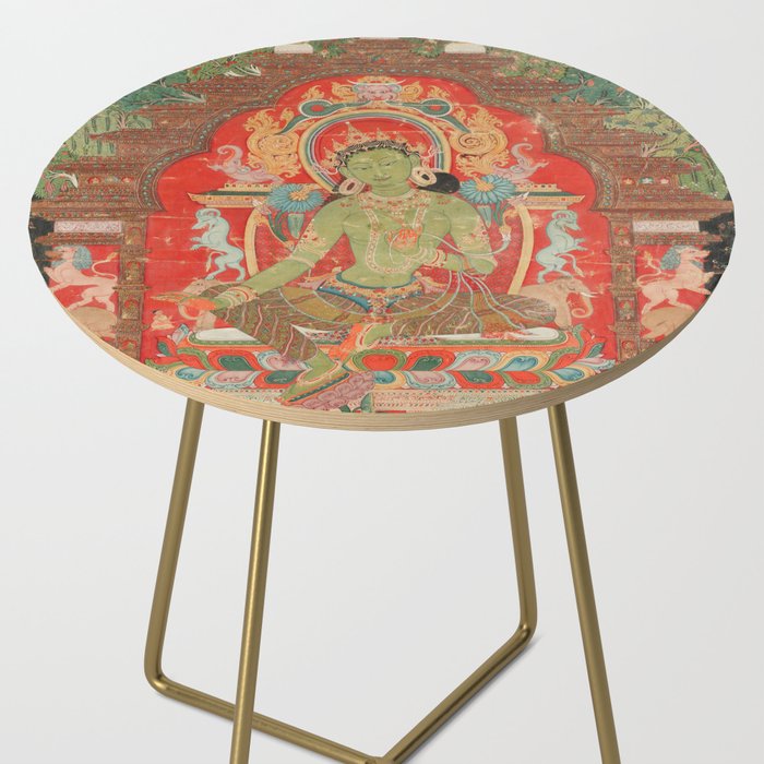 Green Tara 13th Century Tibetan Art Side Table Gallery Image 2