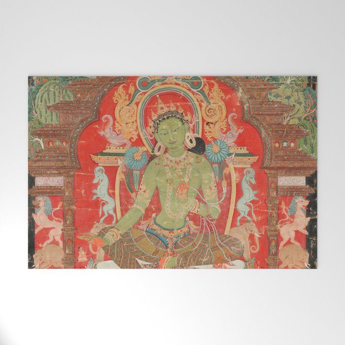Green Tara 13th Century Tibetan Art Welcome Mat Gallery Image 1