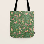 Swedish Floral - Green Tote Bag Gallery Image 1