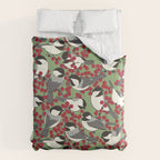 Chickadees & Winterberry Holly Comforter Gallery Image 6
