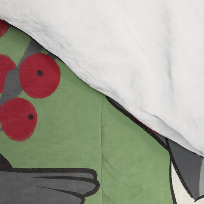 Chickadees & Winterberry Holly Comforter Gallery Image 4