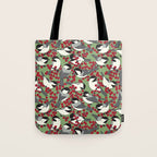 Chickadees & Winterberry Holly Tote Bag Gallery Image 1