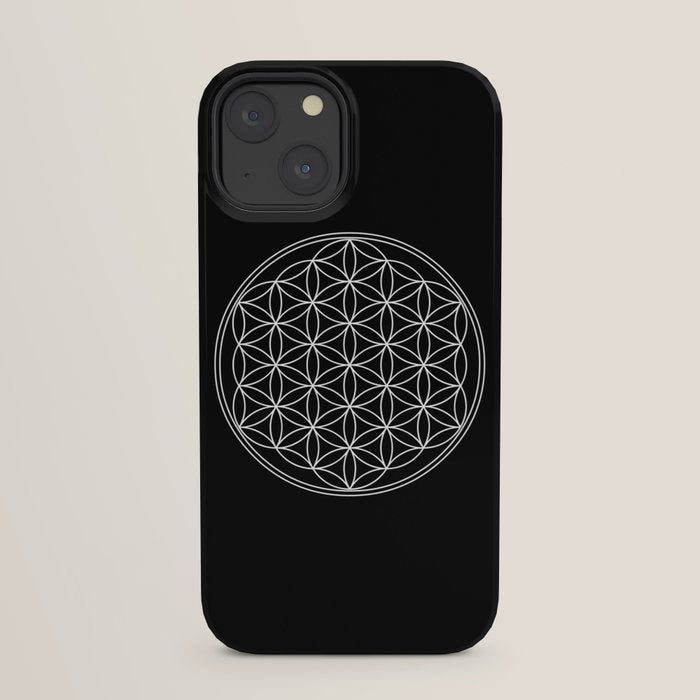 Flower of life on black iPhone Case Gallery Image 29