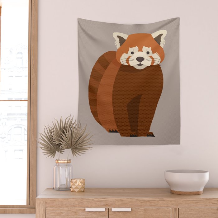 Whimsy Red Panda Wall Tapestry Gallery Image 2