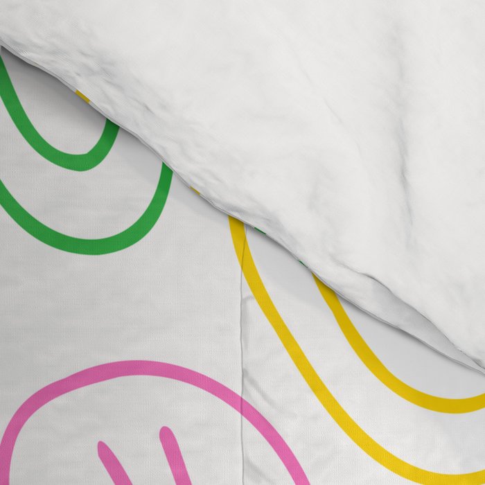 Colorful happy smiling face cartoon pattern Comforter Gallery Image 4