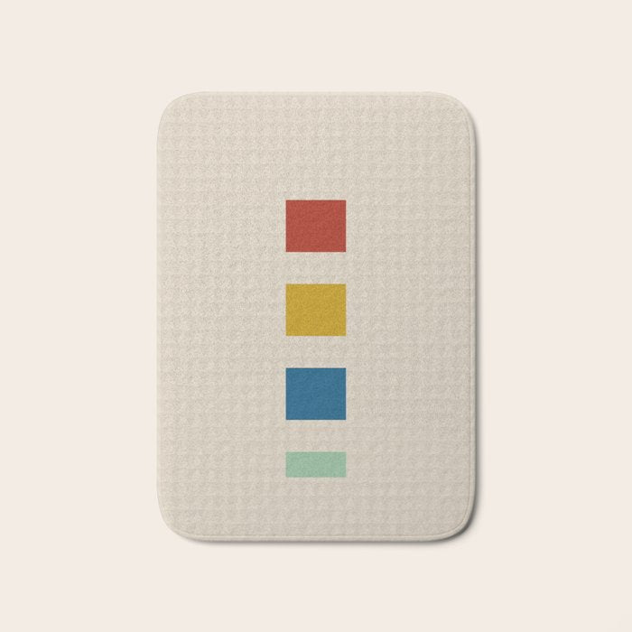 four elements II tweed and primary colors Bath Mat Gallery Image 1