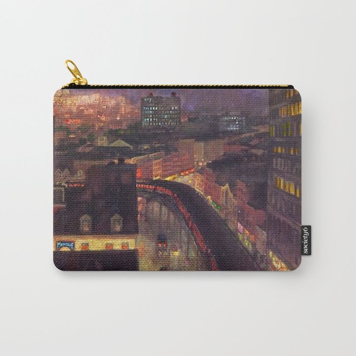 'The City from Greenwich Village' New York City subway cityscape by John French Sloan Carry All Pouch Gallery Image 1