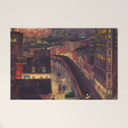 'The City from Greenwich Village' New York City subway cityscape by John French Sloan Welcome Mat Gallery Image 1
