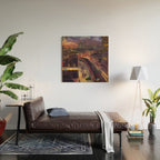 'The City from Greenwich Village' New York City subway cityscape by John French Sloan Wood Wall Art Gallery Image 2