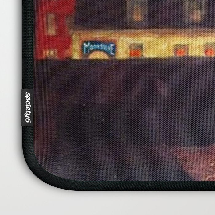 'The City from Greenwich Village' New York City subway cityscape by John French Sloan Laptop Sleeve Gallery Image 3