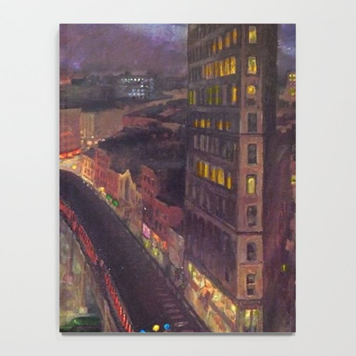 'The City from Greenwich Village' New York City subway cityscape by John French Sloan Notebook Gallery Image 4