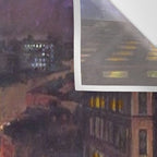'The City from Greenwich Village' New York City subway cityscape by John French Sloan Wall Tapestry Gallery Image 3