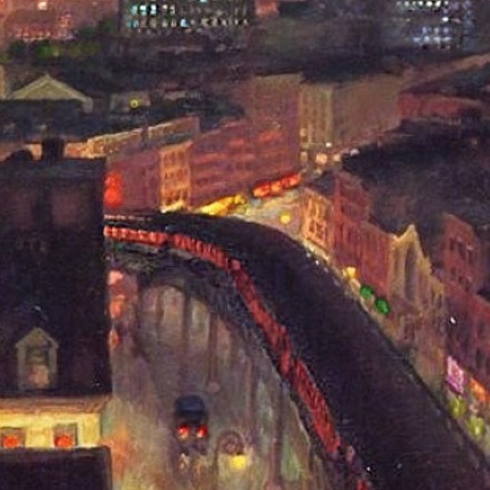 'The City from Greenwich Village' New York City subway cityscape by John French Sloan Coffee Mug Gallery Image 2