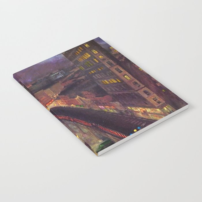 'The City from Greenwich Village' New York City subway cityscape by John French Sloan Notebook Gallery Image 2