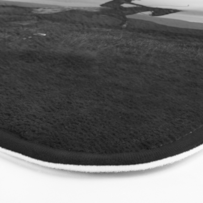 Black and White Cowboy Being Bucked Off Bath Mat Gallery Image 3