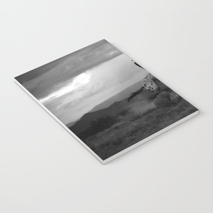 Black and White Cowboy Being Bucked Off Notebook Gallery Image 3