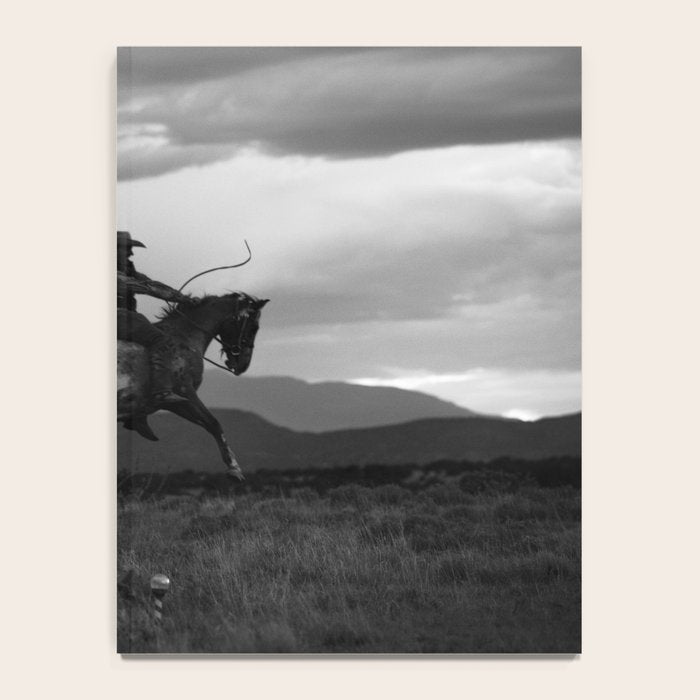 Black and White Cowboy Being Bucked Off Notebook Gallery Image 4