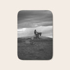 Black and White Cowboy Being Bucked Off Bath Mat Gallery Image 1