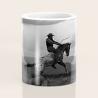 Black and White Cowboy Being Bucked Off Coffee Mug Gallery Image 4
