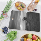 Black and White Cowboy Being Bucked Off Cutting Board Gallery Image 2