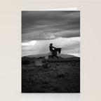Black and White Cowboy Being Bucked Off Stationery Card Gallery Image 2