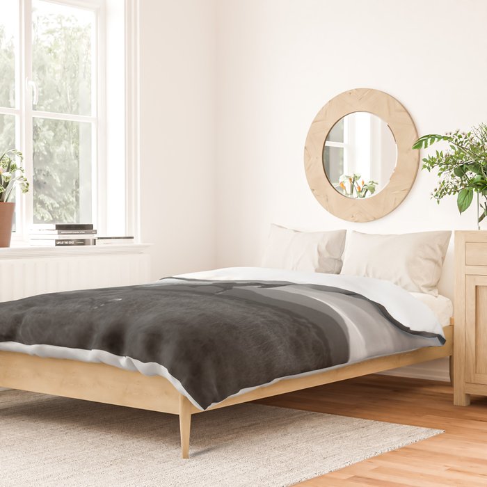 Black and White Cowboy Being Bucked Off Duvet Cover Gallery Image 2