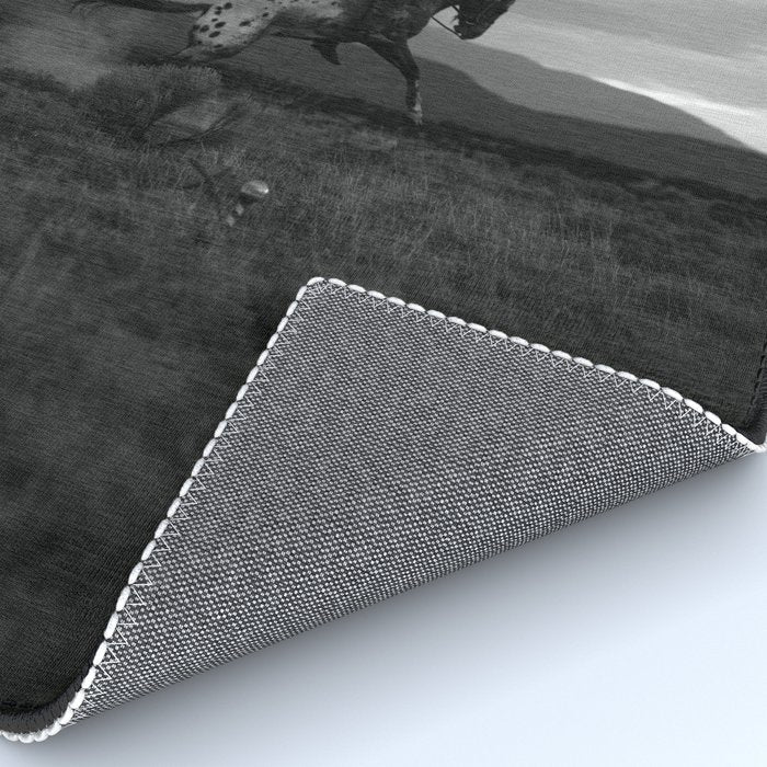 Black and White Cowboy Being Bucked Off Rug Gallery Image 4