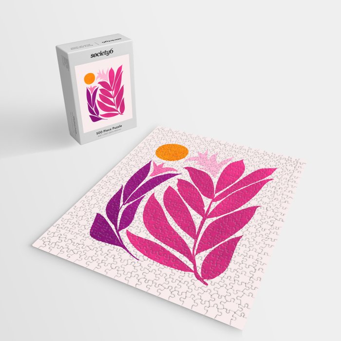 Solstice Sunset With Tropical Flowers Jigsaw Puzzle Gallery Image 2