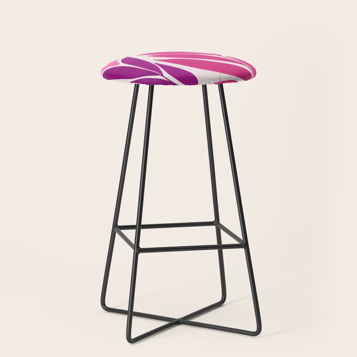 Solstice Sunset With Tropical Flowers Stool Gallery Image 1