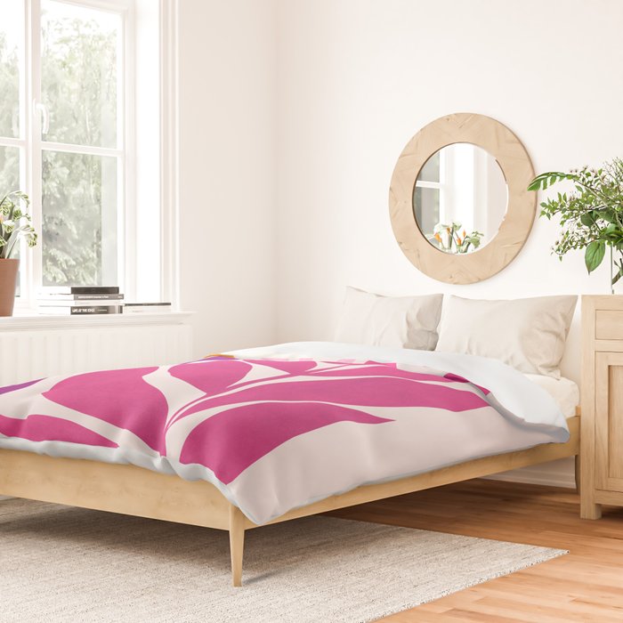 Solstice Sunset With Tropical Flowers Duvet Cover Gallery Image 2