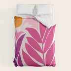 Solstice Sunset With Tropical Flowers Duvet Cover Gallery Image 6