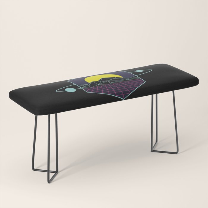 Outrun to the Sun / Spacewave / 80s Retro Bench Gallery Image 1