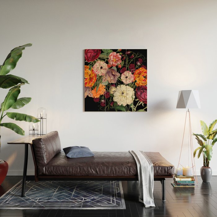 Evening Floral Harvest Vintage Art Prints Wood Wall Art Gallery Image 2