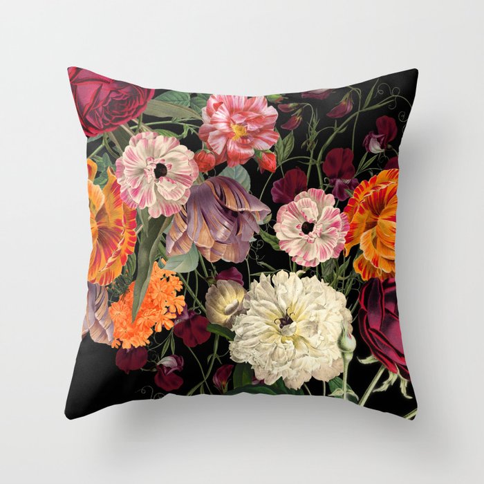 Evening Floral Harvest Vintage Art Prints Throw Pillow Gallery Image 6