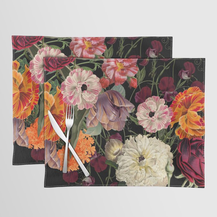 Evening Floral Harvest Vintage Art Prints Placemat Gallery Image 1