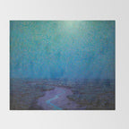 Granville Redmond Nocturnal Marsh Oil Painting American Art Throw Blanket Gallery Image 2
