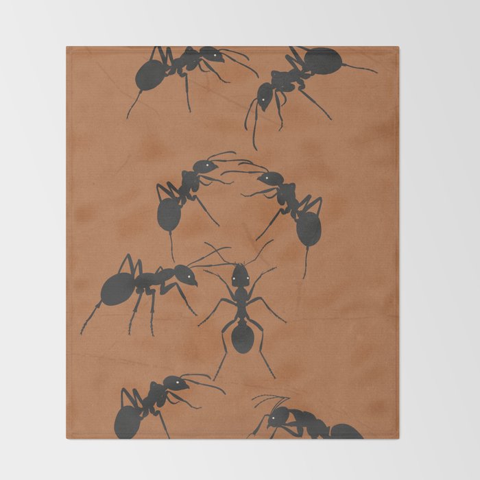 Ants in Formation 1 Throw Blanket Gallery Image 2