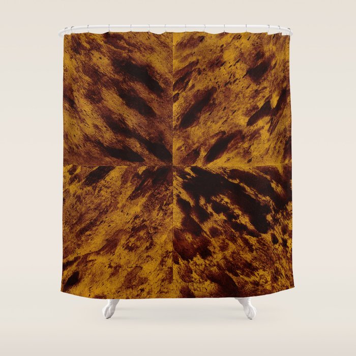 Faux Tortoiseshell 2 - Natural Shower Curtain Gallery Image 1