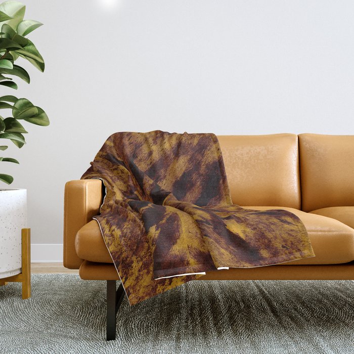 Faux Tortoiseshell 2 - Natural Throw Blanket Gallery Image 1