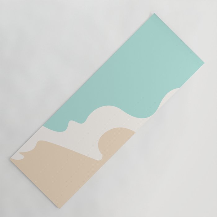 Sand and Sea Coastal Shoreline Yoga Mat Gallery Image 1