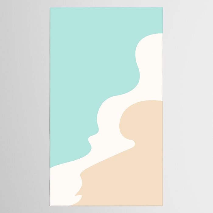Sand and Sea Coastal Shoreline Tablecloth Gallery Image 2
