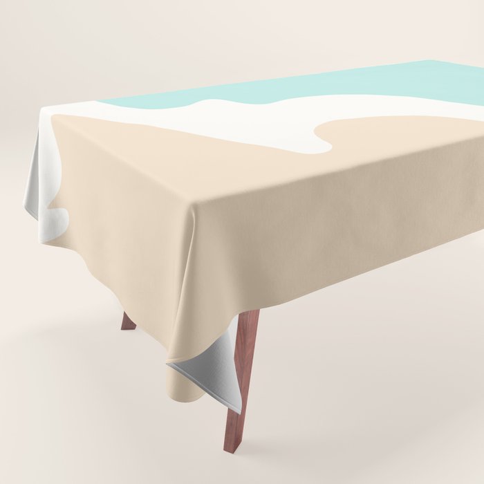 Sand and Sea Coastal Shoreline Tablecloth Gallery Image 1
