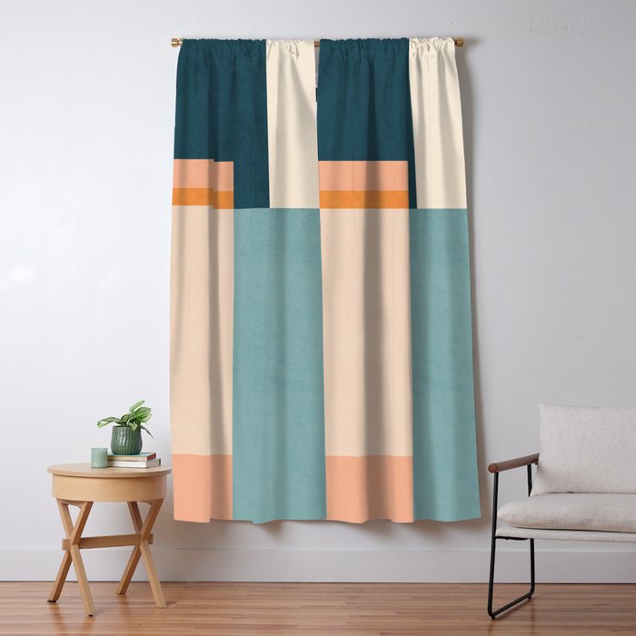 Minimal Abstract 14 Window Curtain Gallery Image 1