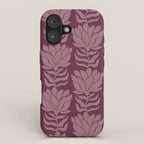 Modern Abstract Wavy Flowers in Plum Violet    iPhone Case Gallery Image 1