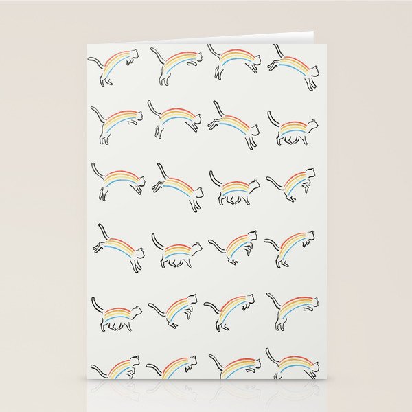 Rainbow Cat Stationery Card Gallery Image 1
