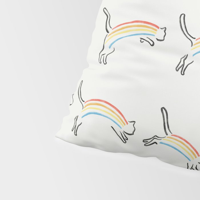Rainbow Cat Pillow Sham Gallery Image 4