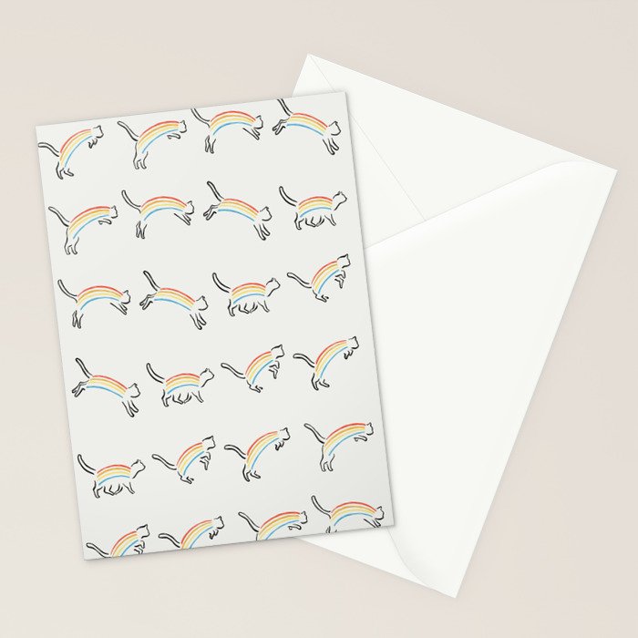 Rainbow Cat Stationery Card Gallery Image 2