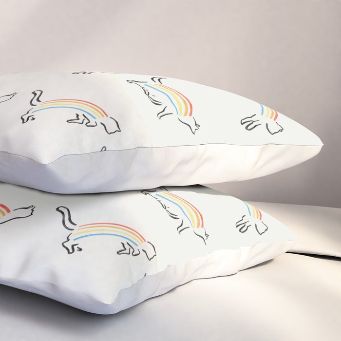 Rainbow Cat Pillow Sham Gallery Image 3