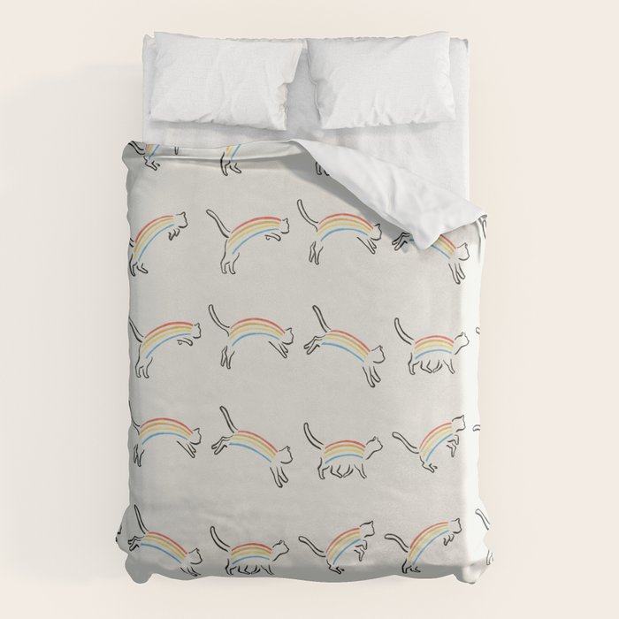 Rainbow Cat Duvet Cover Gallery Image 1